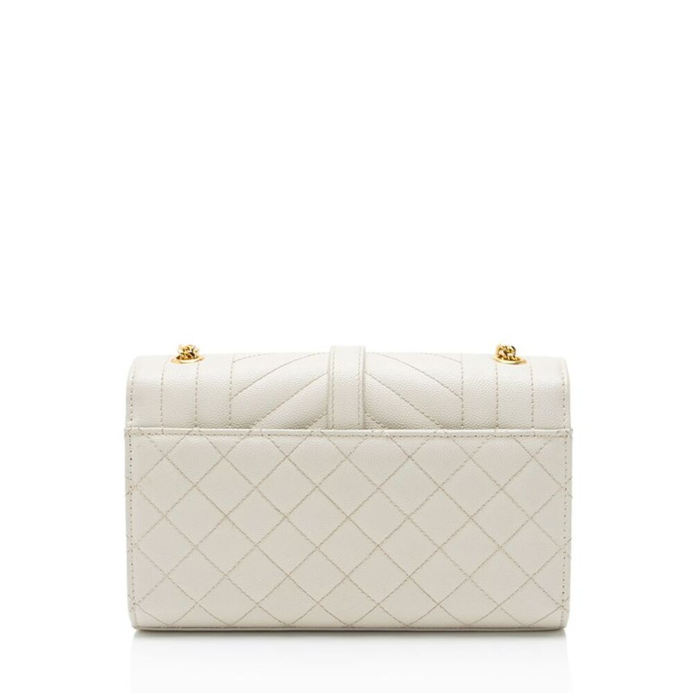 Saint Laurent Mixed Matelasse Grain de Poudre Monogram Small Shoulder Bag - Picture 3 of 16